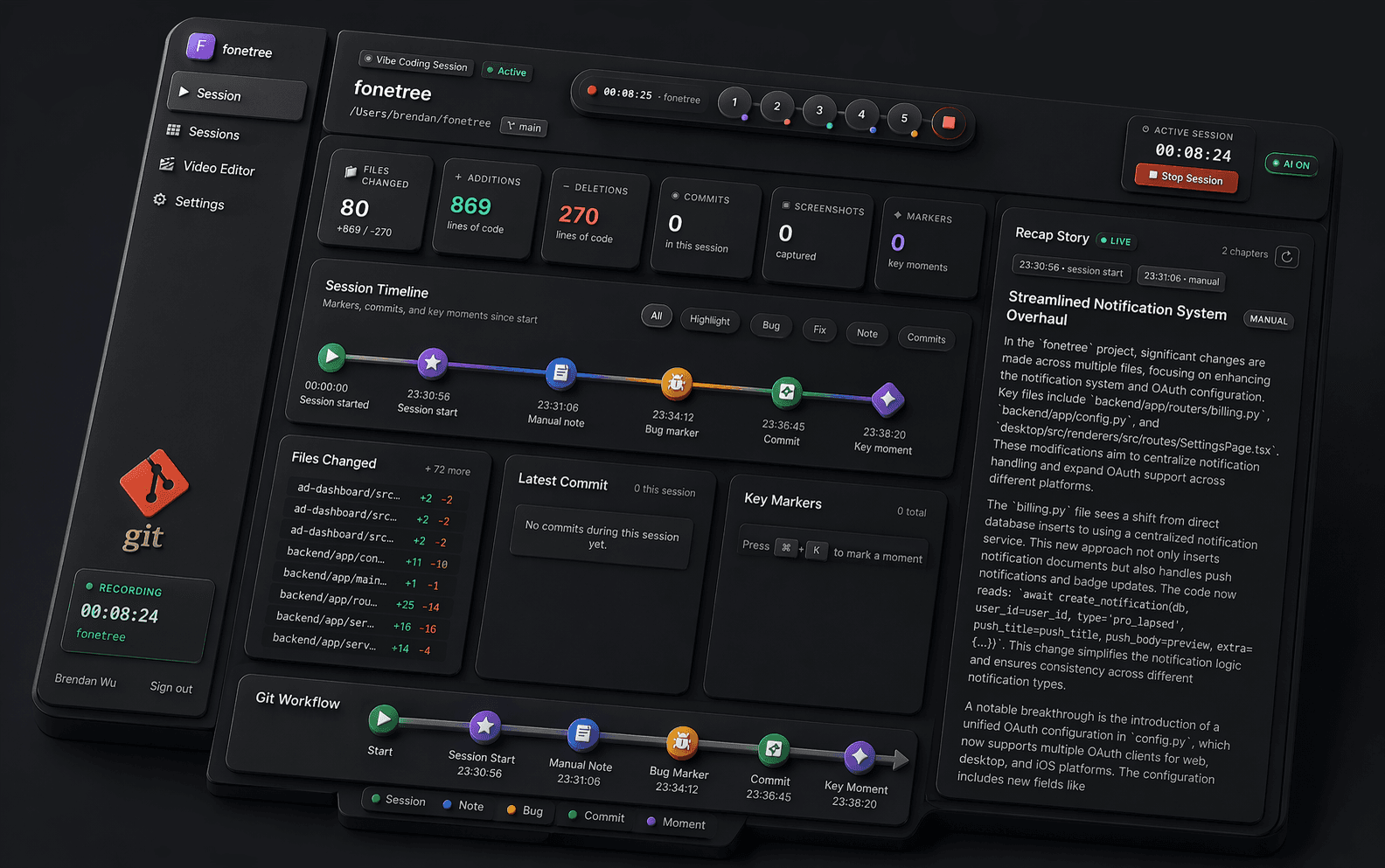 Develow — vibe coding clips